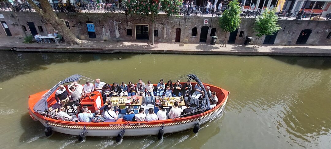 Company outing on the water in Utrecht
